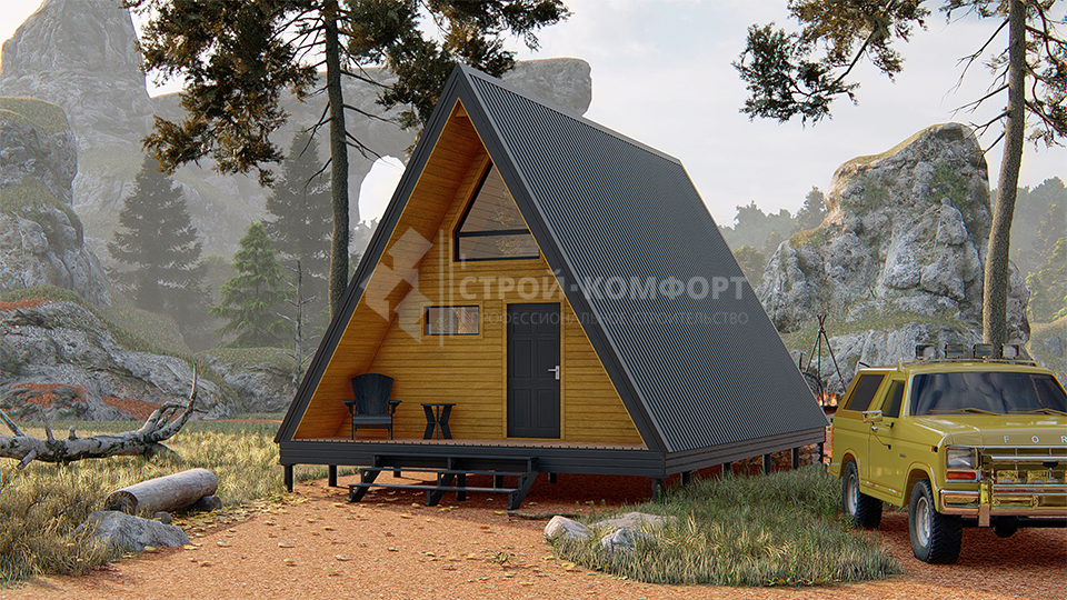 Дом в стиле "A-frame". Проект "Индиана".